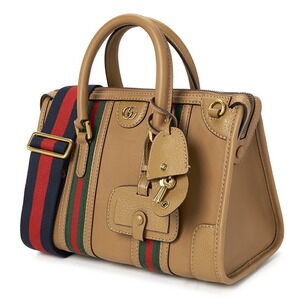 Gucci top GG bag Brown Double handle